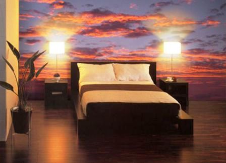 фотообои в спальню над кроватью фото неба