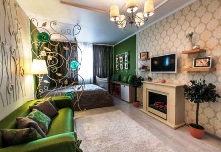 Сочетание обоев в интерьере фото и применение